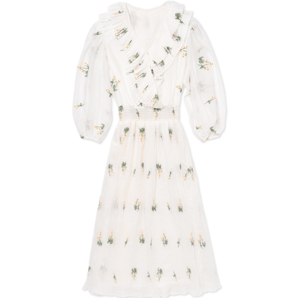 Floral Ruffle Midi Dress~ShopBuru